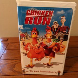 Chicken Run (VHS, 2000) Dreamworks Mel Gibson Hilarious Animated New Classic!